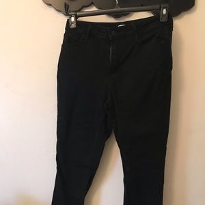 Old Navy black high waisted raw hem denim